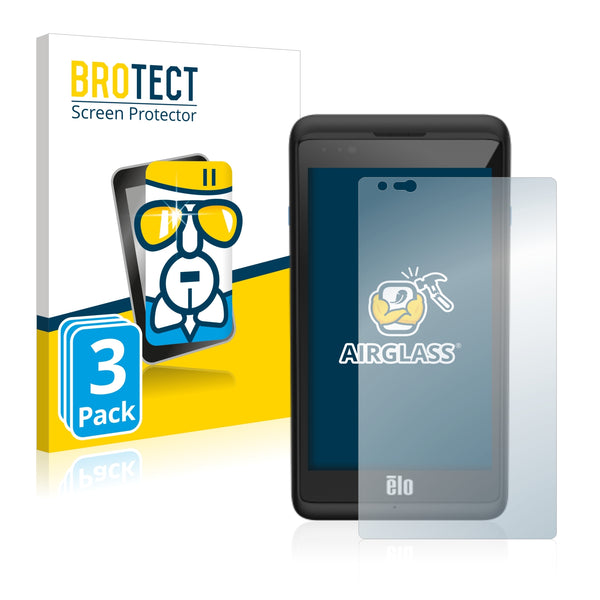 3x BROTECT AirGlass Glass Screen Protector for Elo TouchSystems M50 Mobile Computer