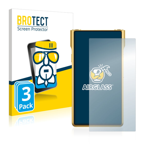 3x BROTECT AirGlass Glass Screen Protector for Sony Walkman NW-WM1ZM2