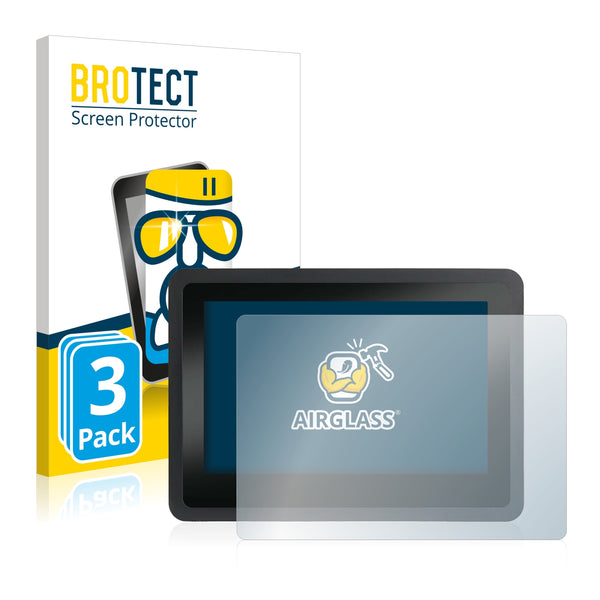 3x BROTECT AirGlass Glass Screen Protector for Faytech FT07TMCAPOB