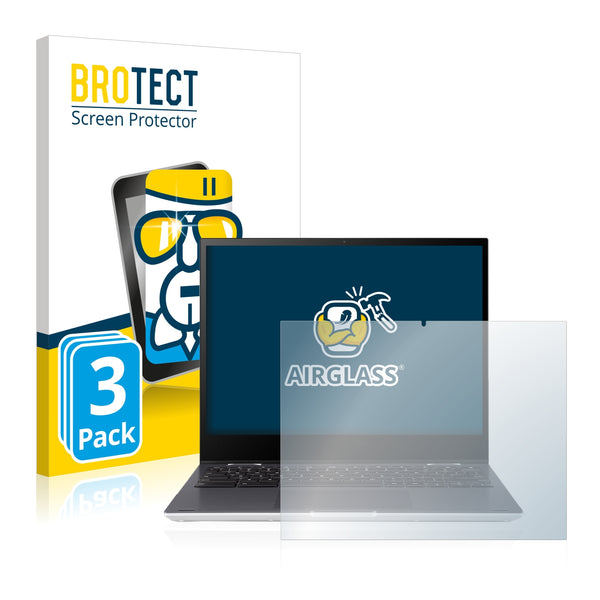 3x BROTECT AirGlass Glass Screen Protector for Asus Chromebook Flip CM3