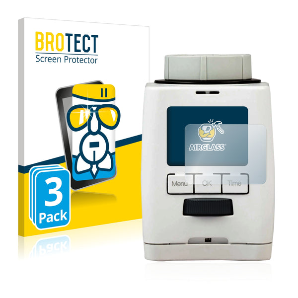 3x BROTECT AirGlass Glass Screen Protector for SilverCrest Programmierbares Heizkˆrperthermostat