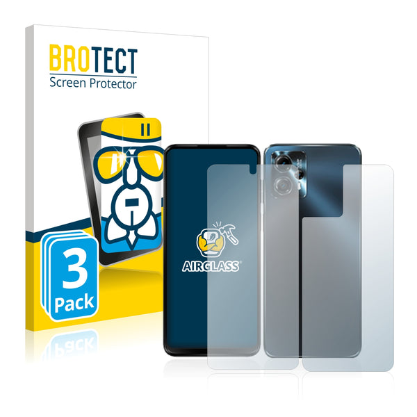 3X Nano Glass Screen Protectors for Motorola Moto G13 (Front & Back)