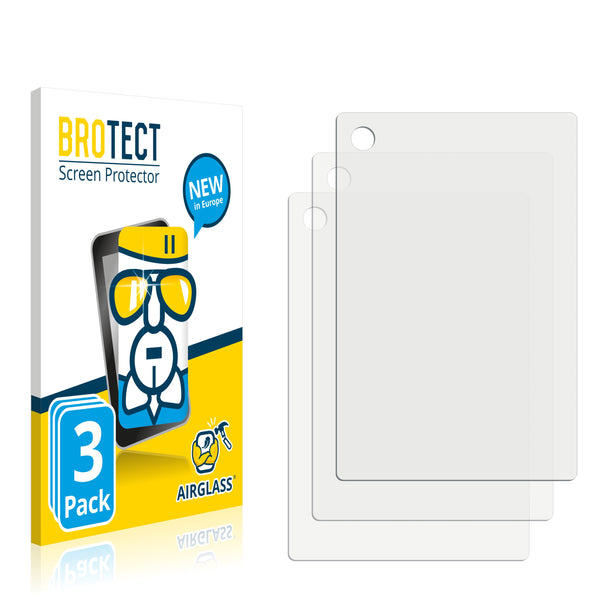 3x BROTECT AirGlass Glass Screen Protector for Samsung Galaxy Tab A8 LTE 2021 (Back)