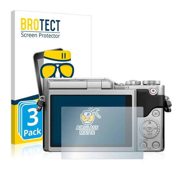 3x BROTECT AirGlass Matte Glass Screen Protector for Panasonic Lumix DC-GX800