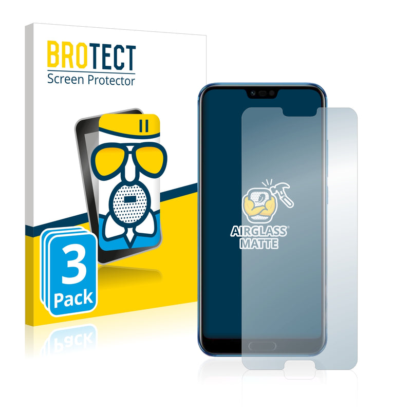 3x BROTECT AirGlass Matte Glass Screen Protector for Honor 10