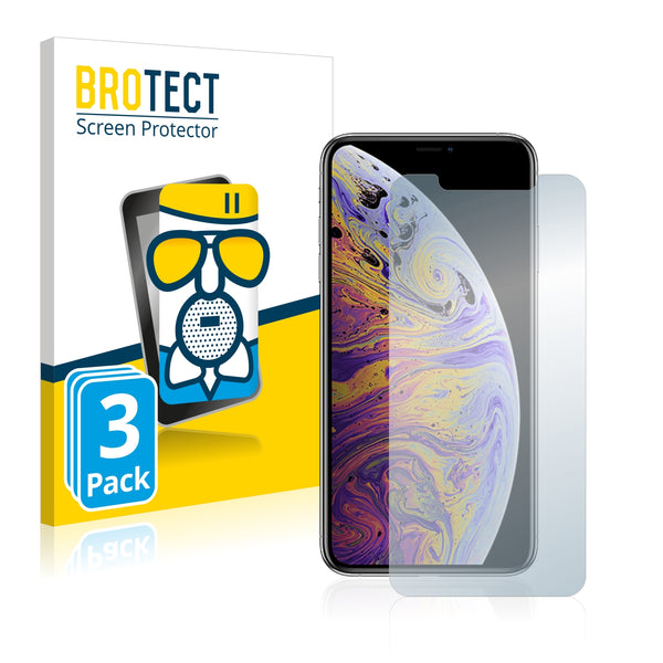 3x BROTECT AirGlass Matte Glass Screen Protector for Apple iPhone Xs Max