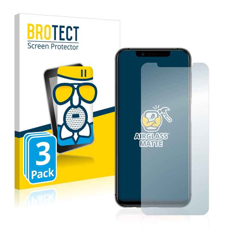 3x BROTECT AirGlass Matte Glass Screen Protector for Umidigi One