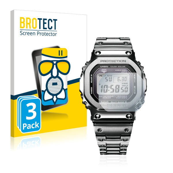 3x BROTECT AirGlass Matte Glass Screen Protector for Casio G-Shock GMW-B5000D-1ER