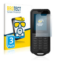 3x BROTECT AirGlass Matte Glass Screen Protector for Nokia 800 Tough