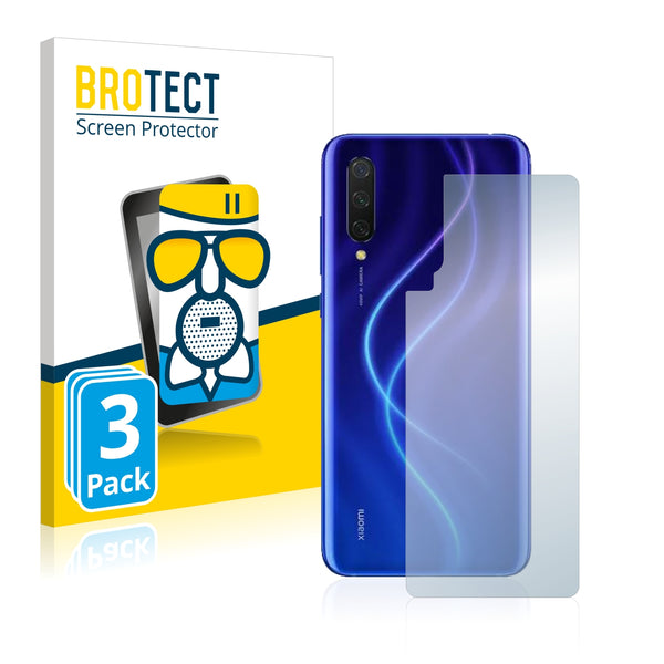 3x BROTECT AirGlass Matte Glass Screen Protector for Xiaomi Mi 9 Lite (Back)