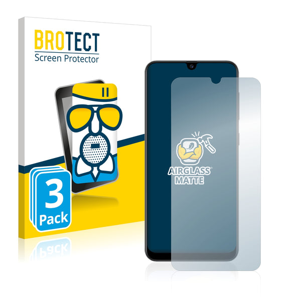 3x BROTECT AirGlass Matte Glass Screen Protector for Samsung Galaxy A70s