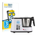 3x BROTECT AirGlass Matte Glass Screen Protector for SilverCrest Monsieur Cuisine Edition Plus