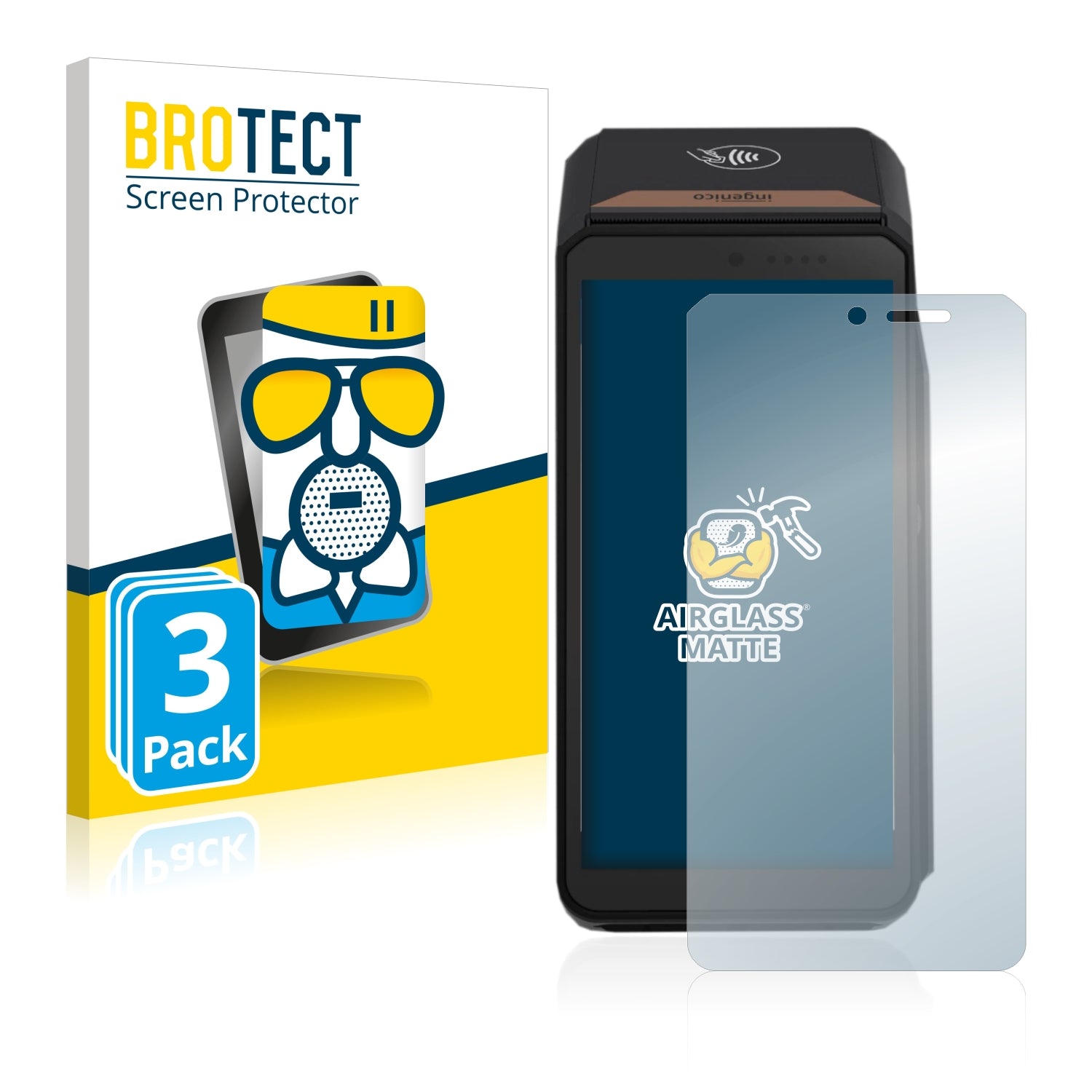 3x Anti-Glare Screen Protector for Ingenico Axium DX8000 - ScreenShield