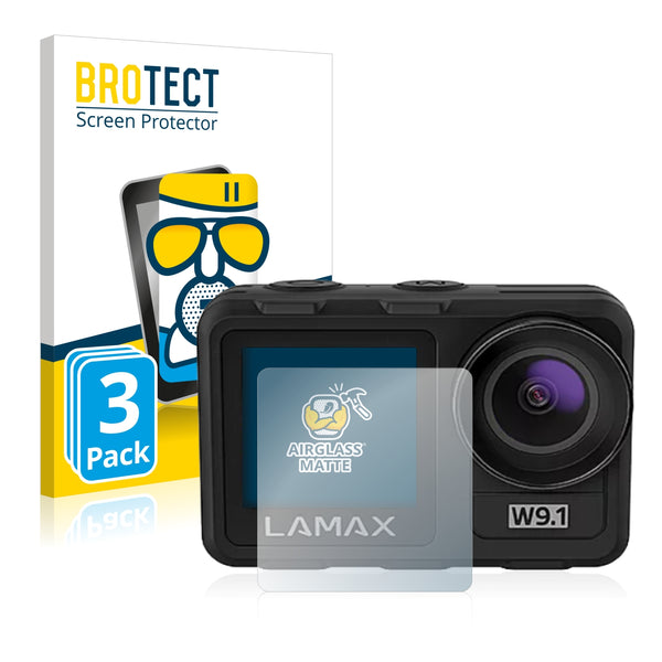 3x BROTECT Matte Screen Protector for Lamax W9.1 (Front display)