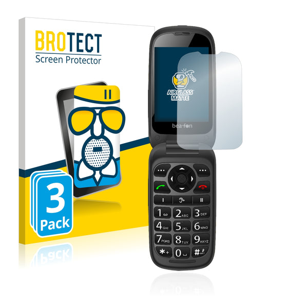 3x BROTECT AirGlass Matte Glass Screen Protector for Beafon SL720 (Inner display)