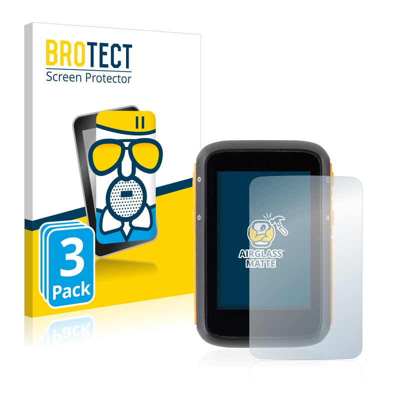 3x BROTECT AirGlass Matte Glass Screen Protector for provelo GPS-Fahrradcomputer