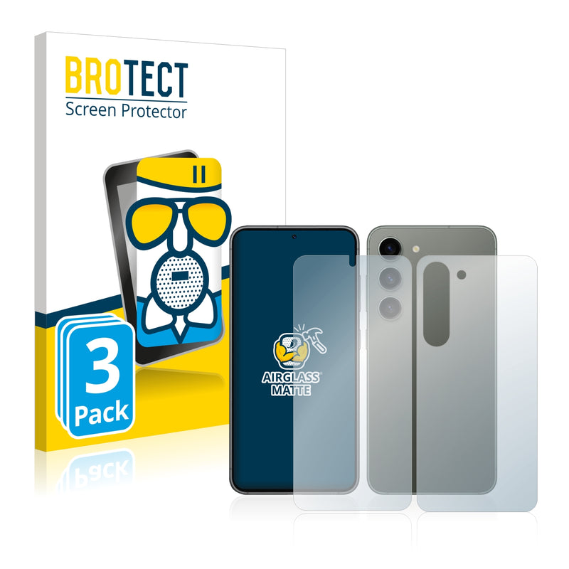 3x Anti-Glare Screen Protector for Samsung Galaxy S23 (Front & Back)