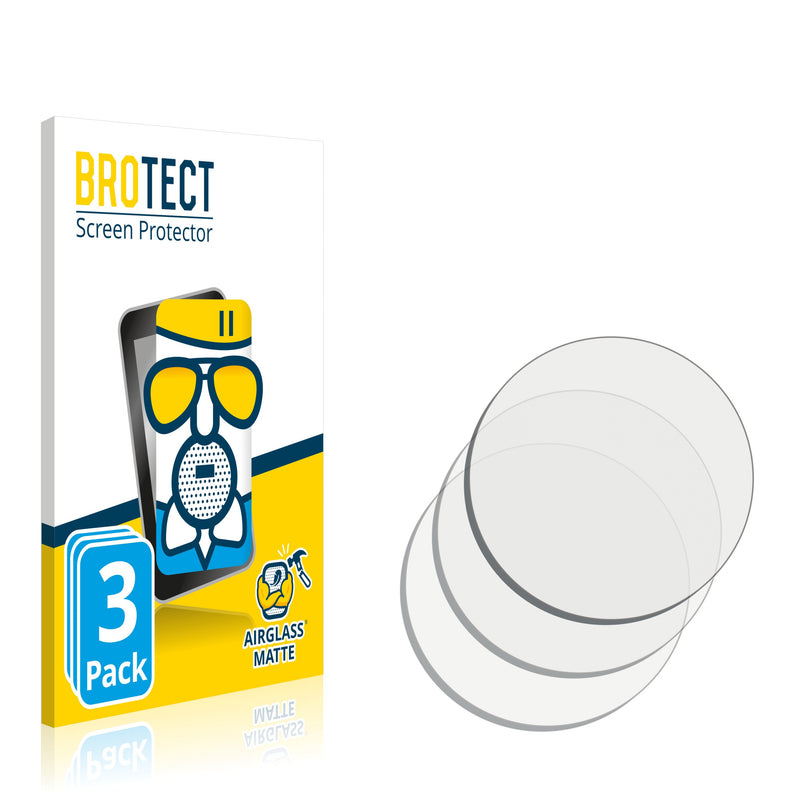 3x BROTECT Matte Screen Protector for Watches (Circular, Diameter: 16 mm)