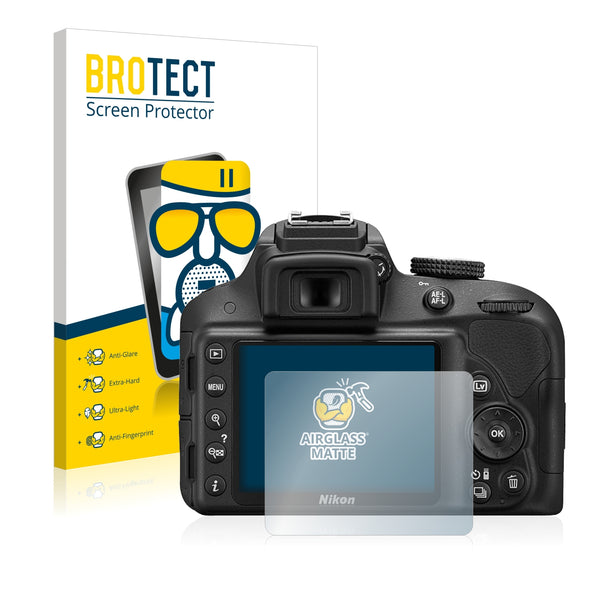 BROTECT AirGlass Matte Glass Screen Protector for Nikon D3300