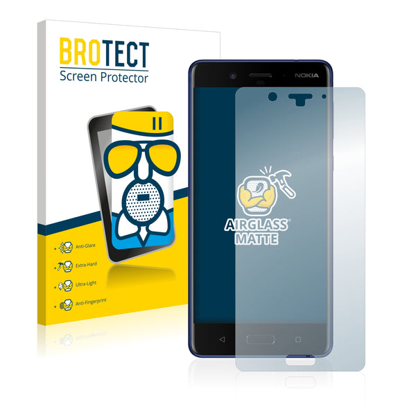 BROTECT AirGlass Matte Glass Screen Protector for Nokia 8