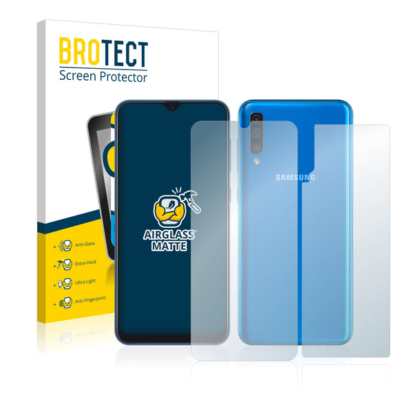 BROTECT AirGlass Matte Glass Screen Protector for Samsung Galaxy A50 (Front + Back)