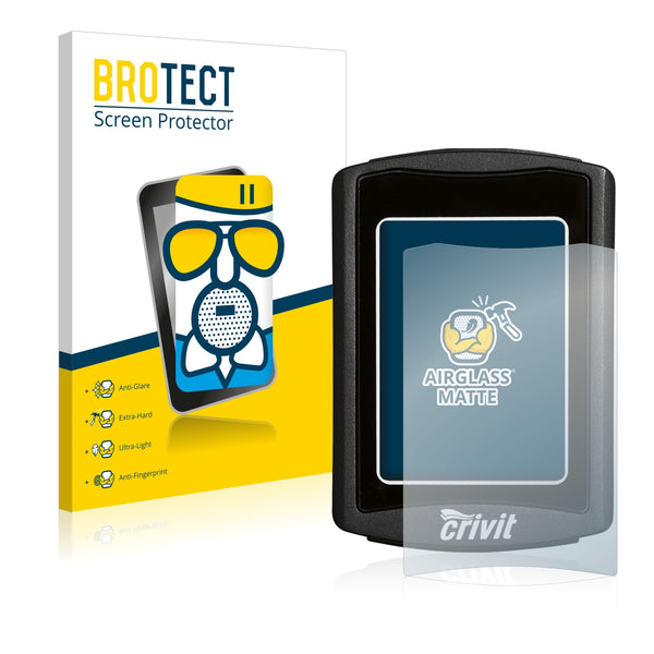 BROTECT AirGlass Matte Glass Screen Protector for Crivit Fahrradcomputer