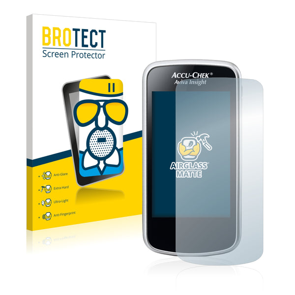 BROTECT AirGlass Matte Glass Screen Protector for Accu-Chek Aviva Insight Diabetes Manager