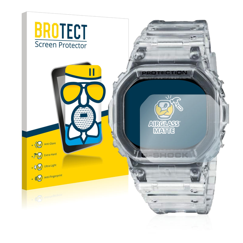 BROTECT AirGlass Matte Glass Screen Protector for Casio G-Shock DW-5600SKE-7