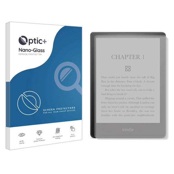 Optic+ Nano Glass Screen Protector for Amazon Kindle Paperwhite Signature Edition (2021) 3pk